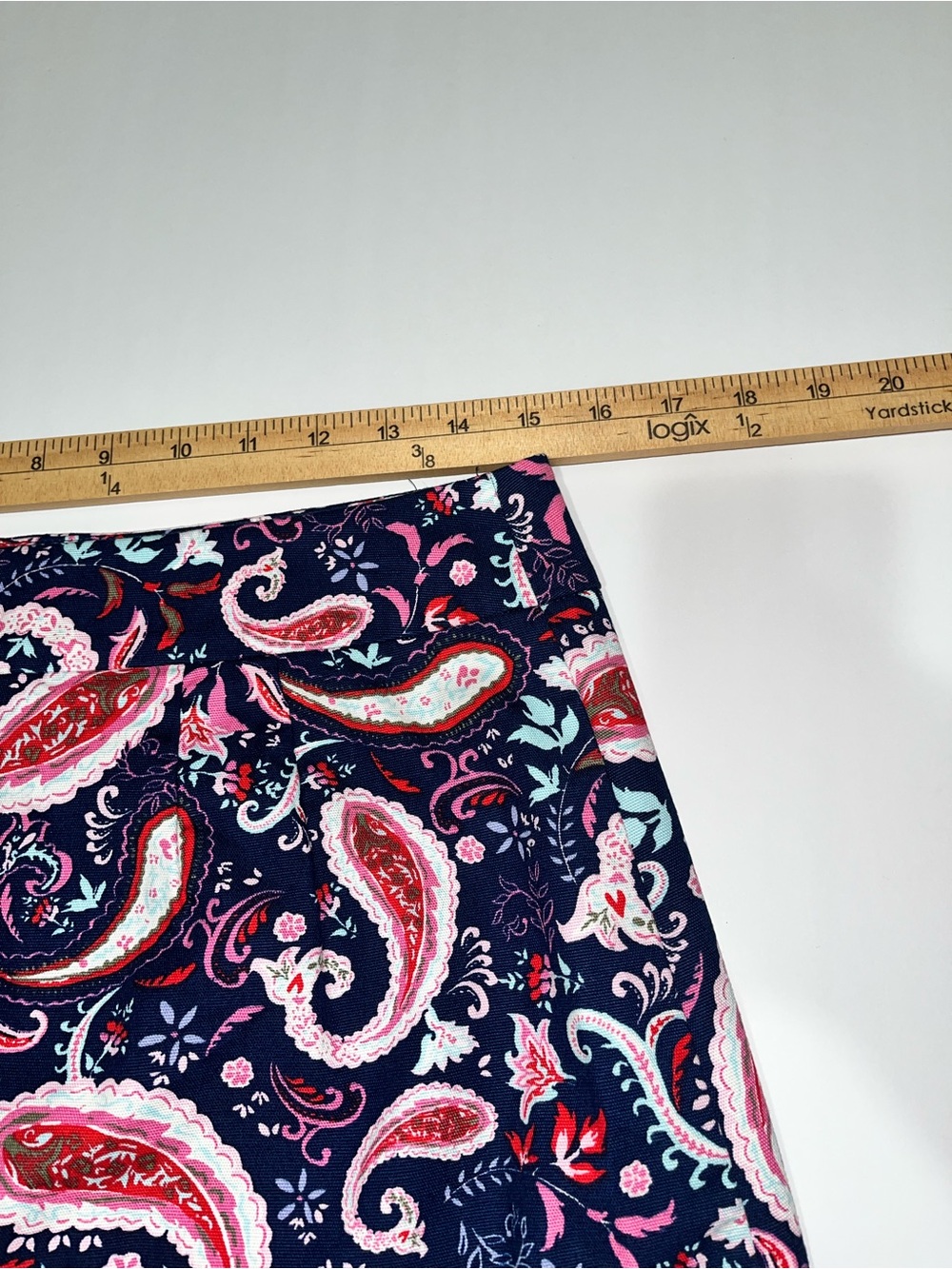 Talbots Paisley Watercolor Canvas A-Line Skirt 8 Petite - Picture 4 of 10
